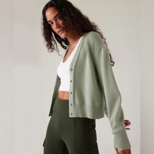 NWT Athleta Shift Cardigan Fern Green XL